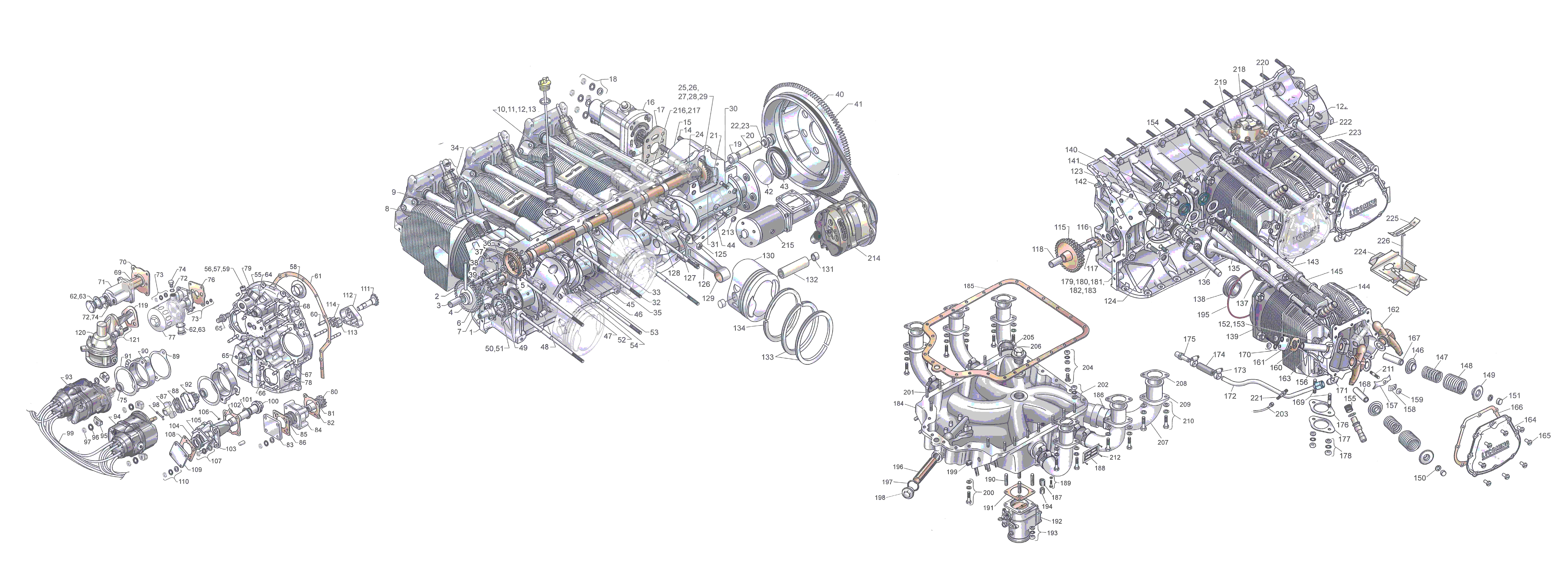 Letecký motor Lycoming při údržbě